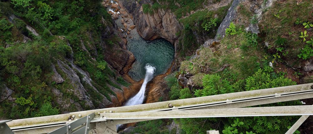 Blick von der Marienbrücke in die Pöllatschlucht. 