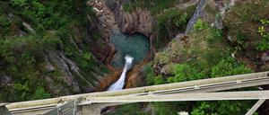 Blick von der Marienbrücke in die Pöllatschlucht. 