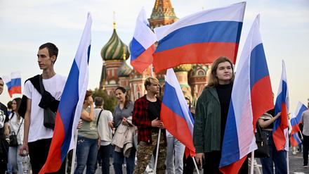 Die Annexion der ukrainischen Regionen Luhansk, Donezk, Cherson und Saporischschja wurde propagandawirksam auf dem Roten Platz gefeiert.