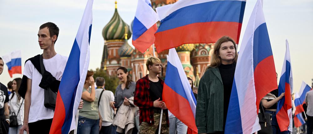 Die Annexion der ukrainischen Regionen Luhansk, Donezk, Cherson und Saporischschja wurde propagandawirksam auf dem Roten Platz gefeiert.