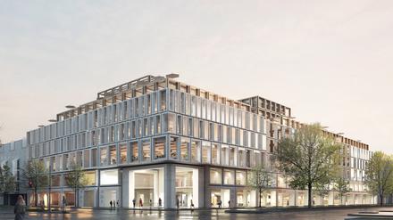So soll das Warenhaus in der Müllerstraße nach dem Umbau aussehen.