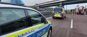 Unfall auf der A24 bei Fehrbellin im Februar 2022.