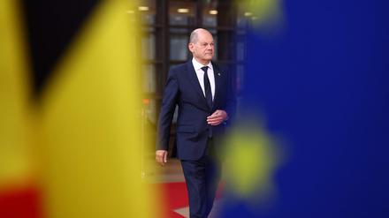 Kanzler Olaf Scholz (SPD) bei einem EU-Gipfel Ende Oktober in Brüssel. 
