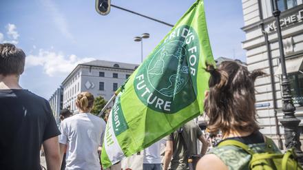 Eine Demo von Fridays for Future in München