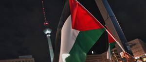 Teilnehmer an einer Pro-Palästina-Kundgebung in Berlin