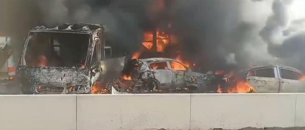 Das Foto von einer Facebook-Seite zeigt die Unfallstelle.