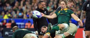 Neuseeland (in Schwarz) und Südafrika sind die dominanten Rugby-Teams der letzten zwei Jahrzehnte.
