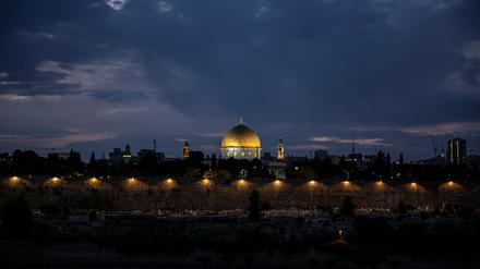 Ewiger Zankapfel zwischen Juden und Muslimen. Blick auf den Tempelberg in der Jerusalemer Altstadt.