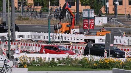 Auch am Leipziger Dreieck wird weiter gebaut.