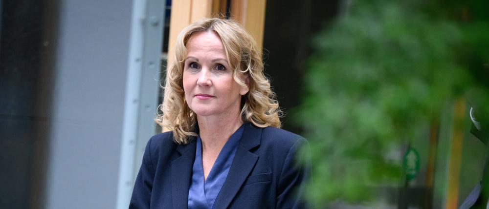 Steffi Lemke (Bündnis 90/Die Grünen), Bundesministerin für Umwelt, Naturschutz, nukleare Sicherheit und Verbraucherschutz, kommt in die Bundespressekonferenz.