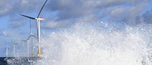 Windenergieanlagen von Siemens Energy im Offshore-Windpark Baltic 2.