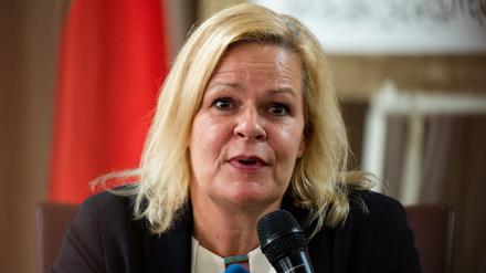 Nancy Faeser (SPD) im Innenministerium von Marokko nach bilateralen Gesprächen mit dem Innenminister von Marokko, Laftit.