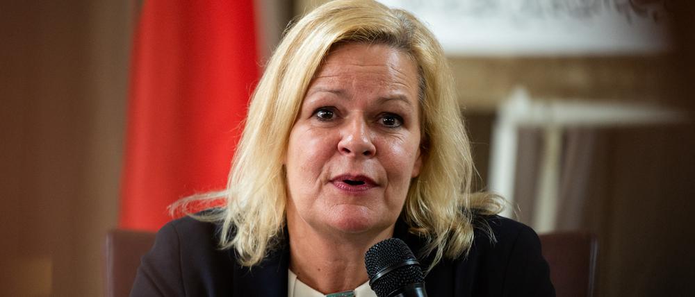 Nancy Faeser (SPD) im Innenministerium von Marokko nach bilateralen Gesprächen mit dem Innenminister von Marokko, Laftit.