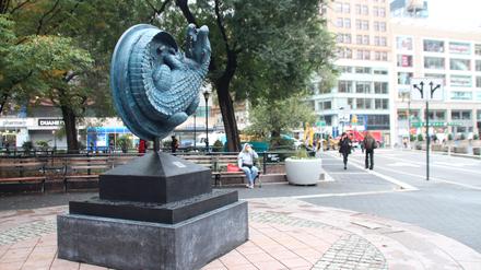 Alligator-Statue am New Yorker Union Square.