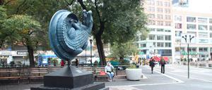 Alligator-Statue am New Yorker Union Square.