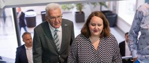 Stehen in der eigenen Partei in der Kritik: Ricarda Lang und Winfried Kretschmann.