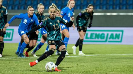 Giulia Gwinn brachte Deutschland per Elfmeter in Führung.