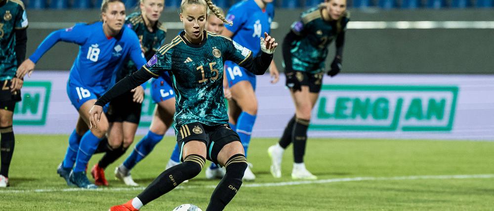 Giulia Gwinn brachte Deutschland per Elfmeter in Führung.