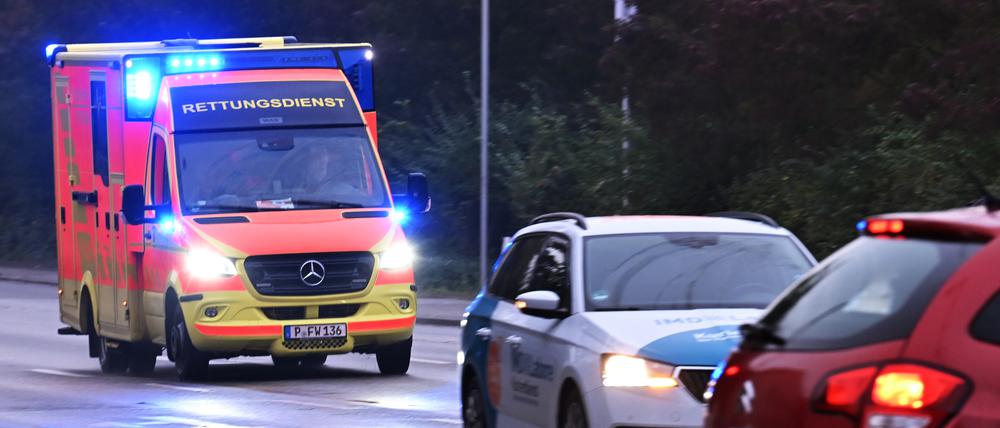 Rettungswagen (RTW) in Potsdam.