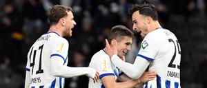 Herthas Haris Tabakovic (r.) traf schon wieder für Hertha – und das zwei Mal.