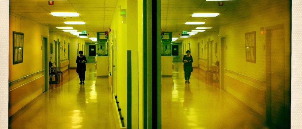 Der Flur in der Klinik für Psychiatrie im Krankenhaus am Urban.