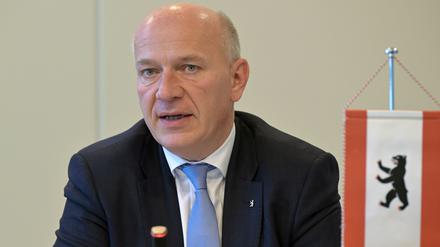 Gemeinsame Pressekonferenz nach der Kabinettssitzung der Länder Berlin und Brandenburg: Berlins Regierender Bürgermeister Kai Wegner (CDU) spricht bei der Pressekonferenz. 