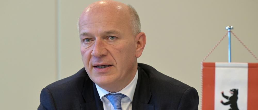 Gemeinsame Pressekonferenz nach der Kabinettssitzung der Länder Berlin und Brandenburg: Berlins Regierender Bürgermeister Kai Wegner (CDU) spricht bei der Pressekonferenz.