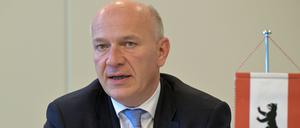 Gemeinsame Pressekonferenz nach der Kabinettssitzung der Länder Berlin und Brandenburg: Berlins Regierender Bürgermeister Kai Wegner (CDU) spricht bei der Pressekonferenz. 