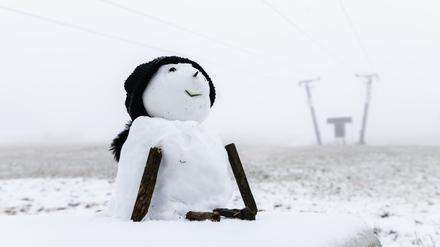 Für einen kleinen Schneemann reichte es.
