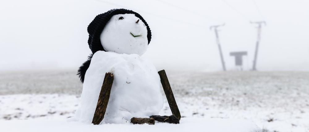 Für einen kleinen Schneemann reichte es.