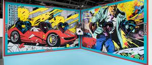 Blick in den Stand der Galerie Esther Schipper mit einer Arbeit von Cemile Sahin.