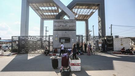 Blick auf den Grenzübergang Rafah nach Ägypten.