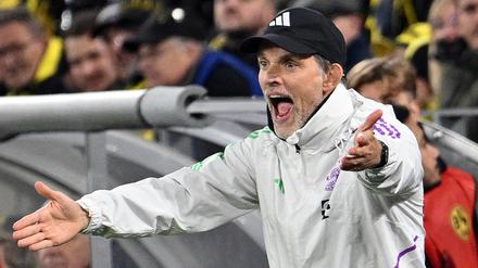 Thomas Tuchel, der Trainer der Bayern, war beim 4:0 gegen Dortmund nicht immer so entspannt, wie es das Ergebnis hätte vermuten lassen.