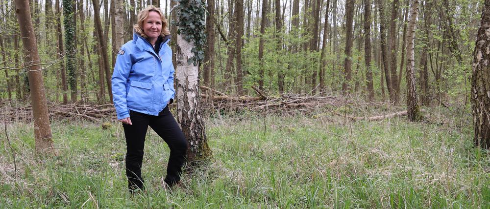 Bundesumweltministerin Steffi Lemke pflanzt eine Moorbirke in einem renaturierten Moor (Archivbild).