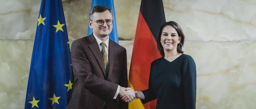 Dmytro Kuleba und Annalena Baerbock am 2. November 2023 in Berlin.
