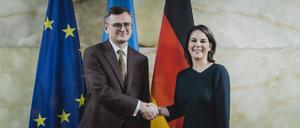 Dmytro Kuleba und Annalena Baerbock am 2. November 2023 in Berlin.
