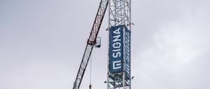 Die Signa-Kräne stehen aktuell still. 