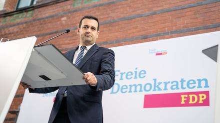 FDP Pressekonferenz nach Gremiensitzungen - Bijan Djir-Sarai, FDP-Generalsekretär