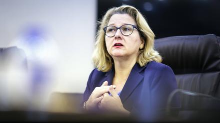 Svenja Schulze, Bundesministerin für wirtschaftliche Zusammenarbeit und Entwicklung.