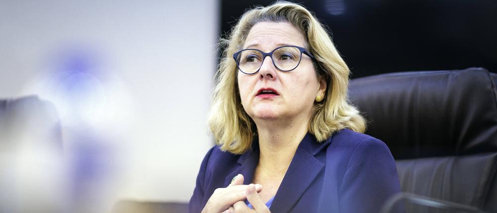 Svenja Schulze, Bundesministerin für wirtschaftliche Zusammenarbeit und Entwicklung.