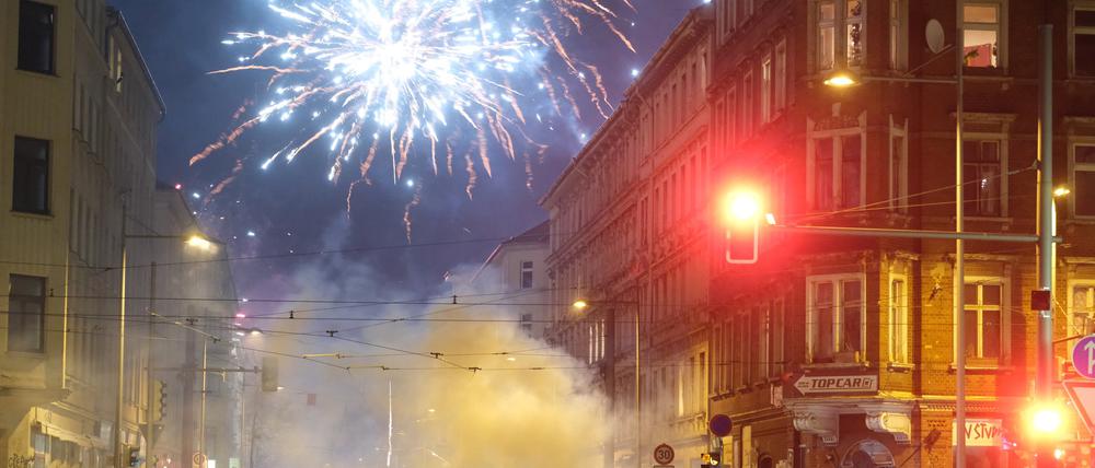 Feuerwerk in Leipzig (Archivbild).
