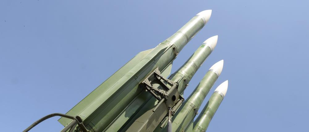 Ein mobiles Flugabwehrsystem vom Typ Buk M1.