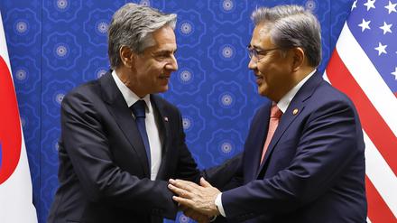 US-Außenminister Antony Blinken trifft sich am 9. November 2023 mit dem südkoreanischen Außenminister Park Jin.