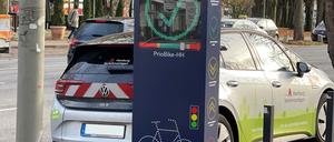 Eine Tempo-Säule in Hamburg.