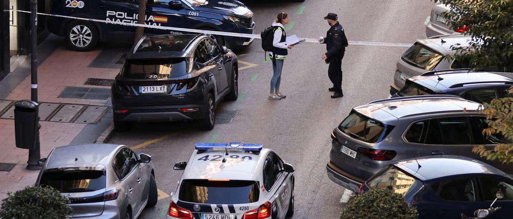 Die Polizei sperrte den Tatort ab.