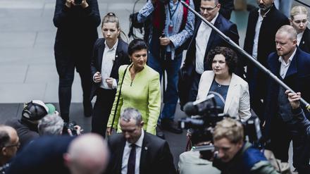 Sahra Wagenknecht und weitere Mitstreiter für das „Bündnis Sahra Wagenknecht“.