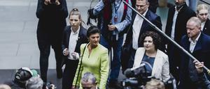Sahra Wagenknecht und weitere Mitstreiter für das „Bündnis Sahra Wagenknecht“.
