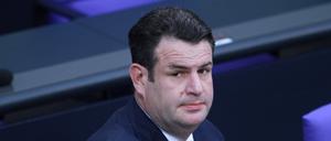 Hubertus Heil, SPD, bei einer Regierungsbefragung im Bundestag, Berlin, 08.11.2023.