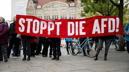 Eine Demo gegen die AfD im Oktober in Erfurt.