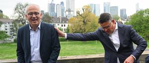 Boris Rhein (r.) wirft die hessischen Grünen um Tarek Al-Wazir aus der Regierung.